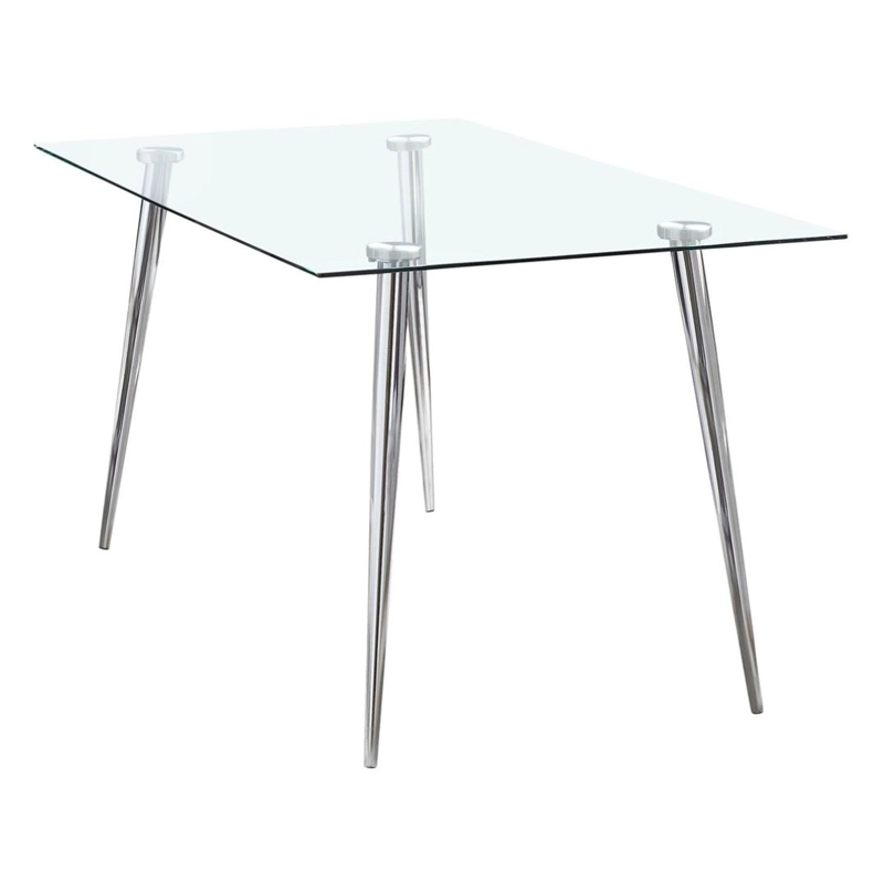 MESA RECTANGULAR VITREO 130X80 (CROMADA) | VIDRIO TEMPLADO | NORDICO - 3