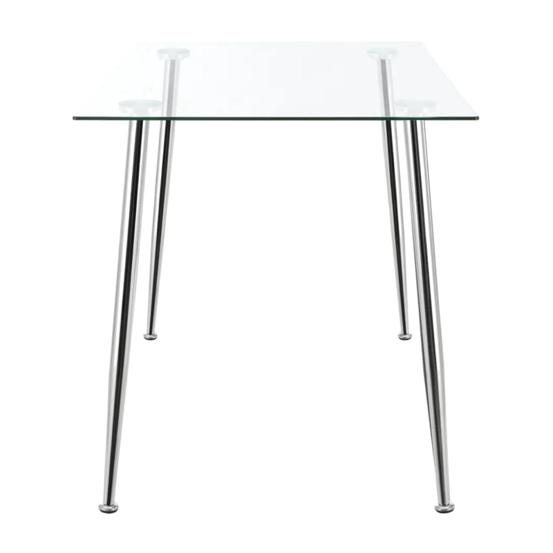 MESA RECTANGULAR VITREO 130X80 (CROMADA) | VIDRIO TEMPLADO | NORDICO - 4