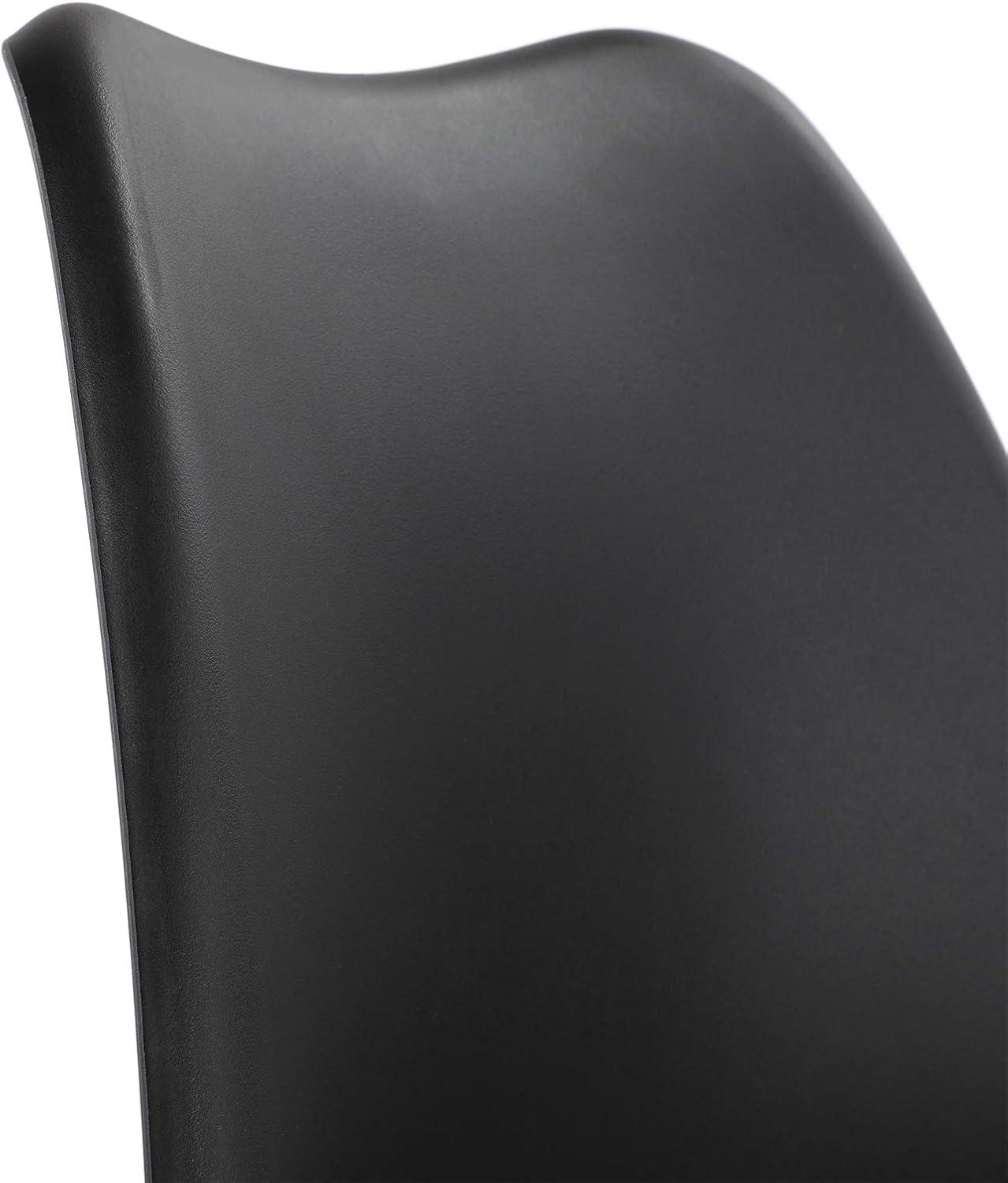 COMEDOR MESA RECTANGULAR BRUNELL 120X80 NEGRA + 4 SILLAS TULIP NEGRA - 8