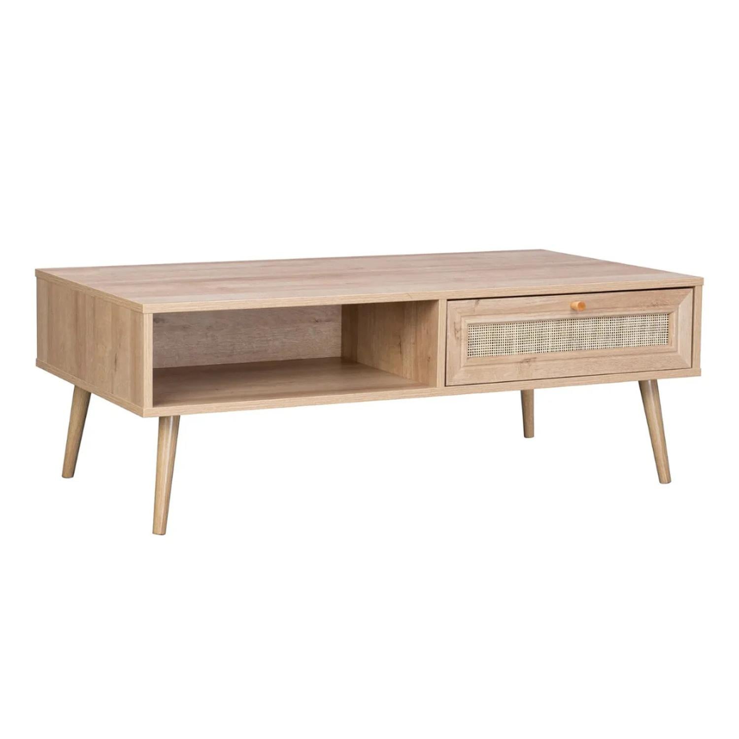MESA CENTRO MARSHALL | RATTAN Y MADERA | ESTILO NATURAL - 2