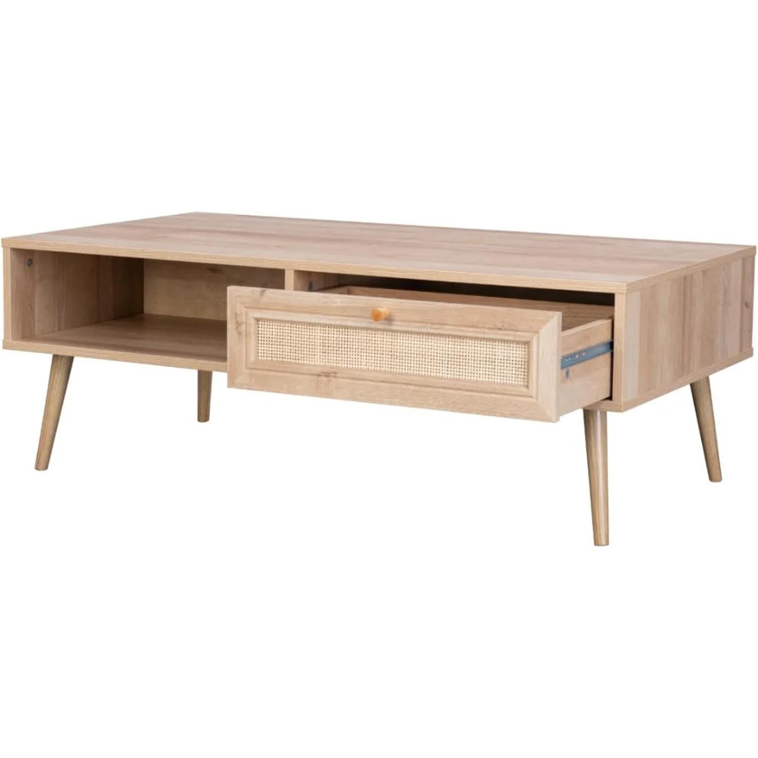 MESA CENTRO MARSHALL | RATTAN Y MADERA | ESTILO NATURAL - 4