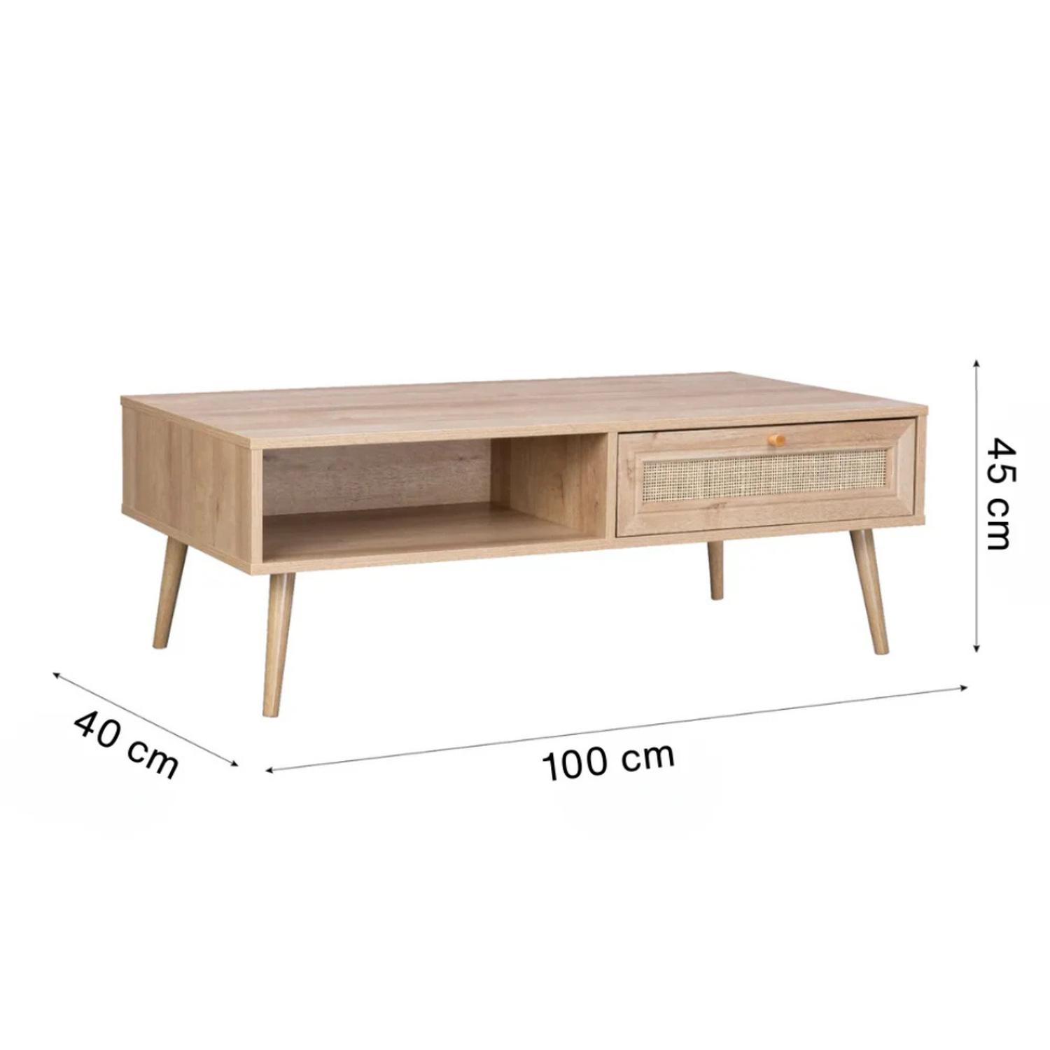 MESA CENTRO MARSHALL | RATTAN Y MADERA | ESTILO NATURAL - 6