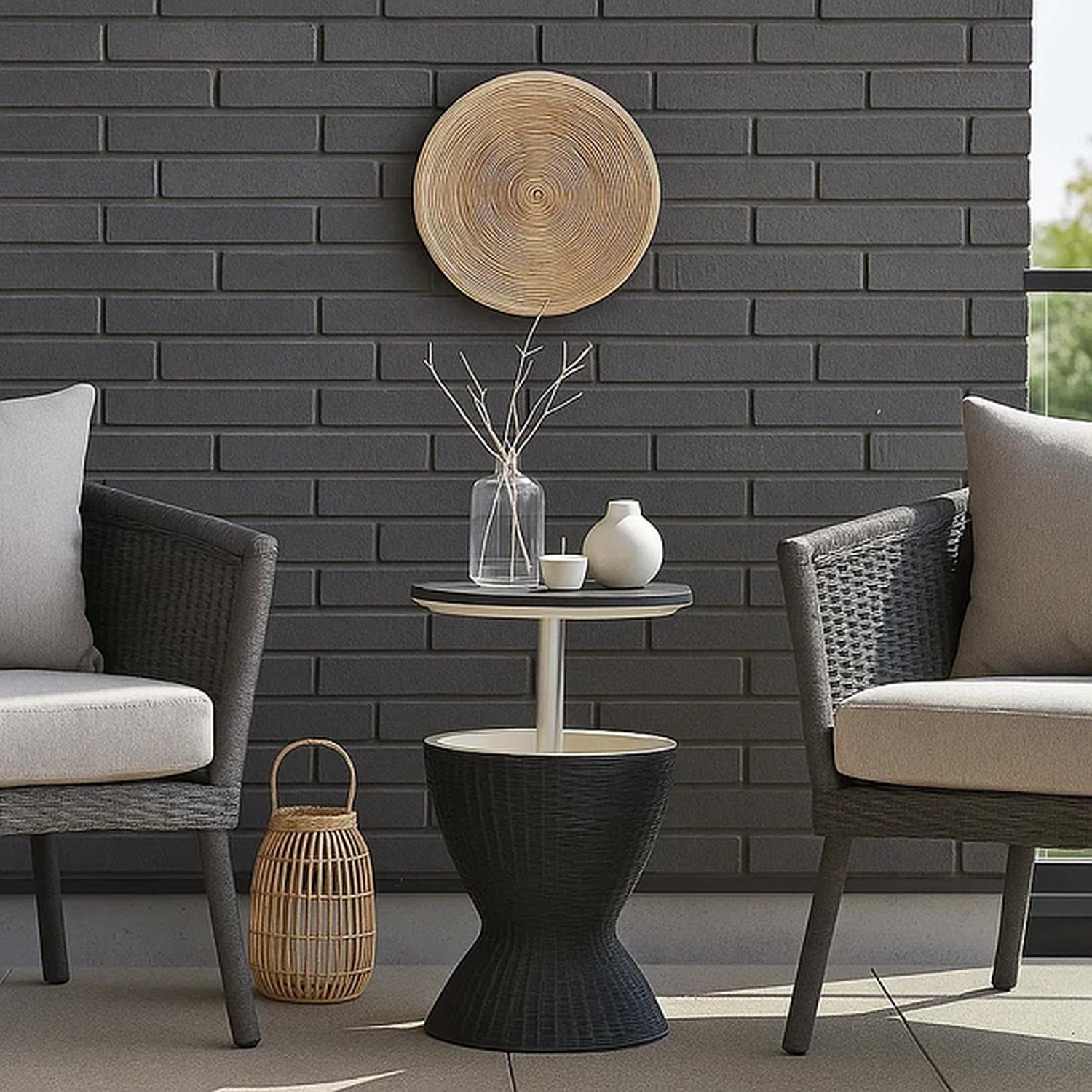 MESA COOLER YARRA | RATTAN SINTE TICO | REGULABLE PARA TERRAZA Y BAR - 2