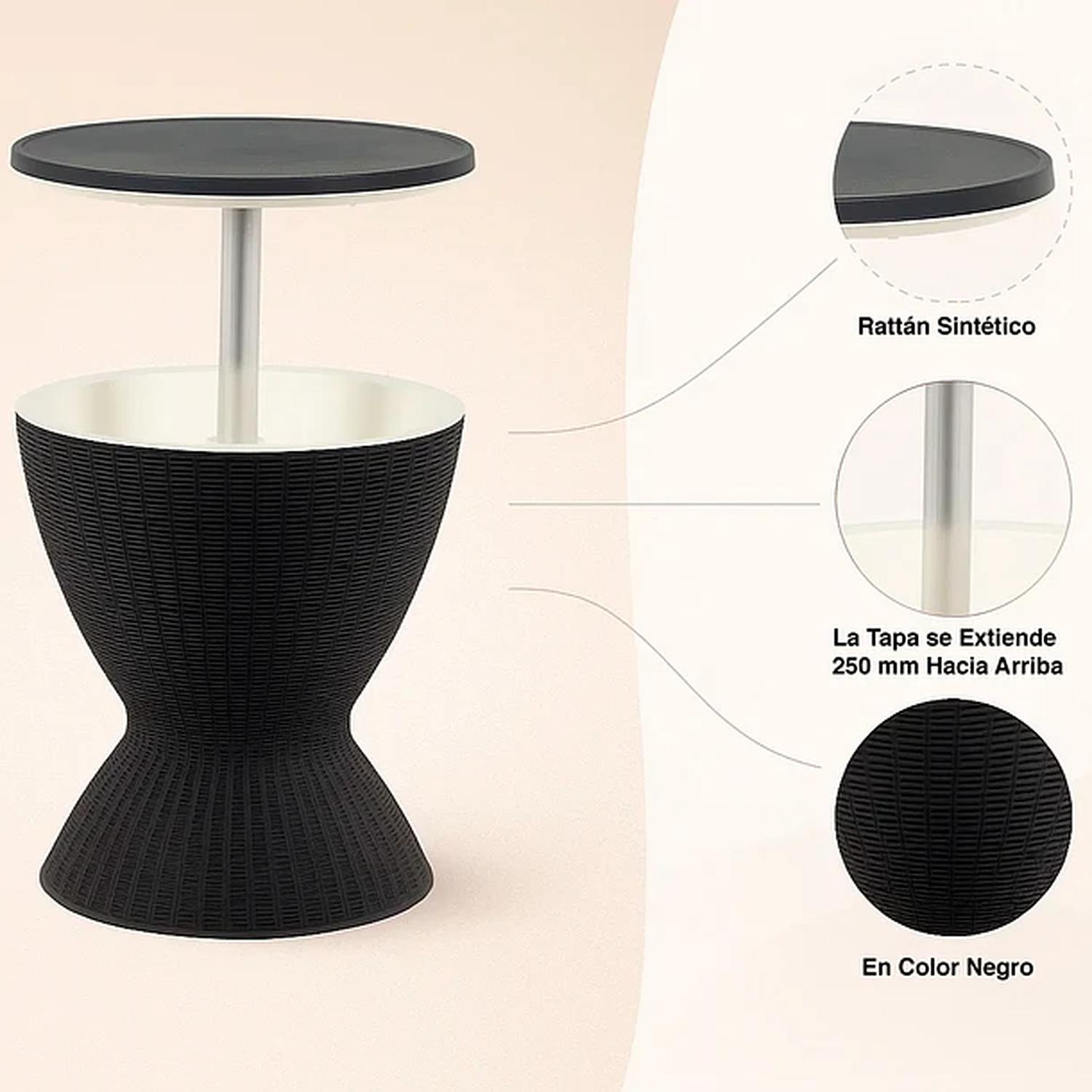 MESA COOLER YARRA | RATTAN SINTE TICO | REGULABLE PARA TERRAZA Y BAR - 8