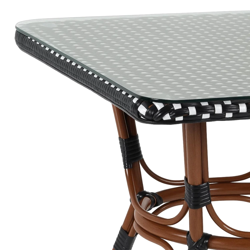 MESA BISTRO PARISINO 70X70 | METAL Y RATTAN SINTE TICO - 5