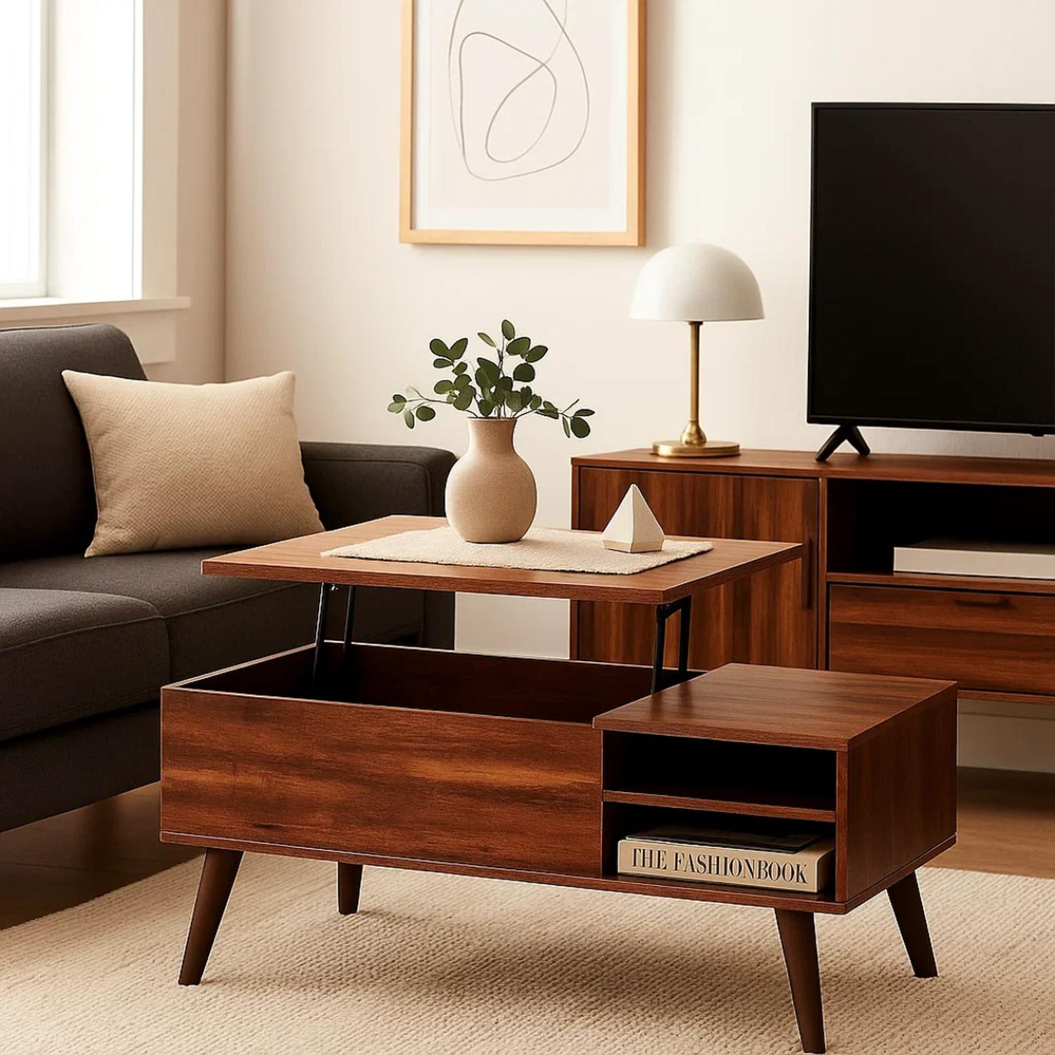 MESA DE CENTRO ELEVABLE LOTTA | MULTIFUNCIONAL Y MODERNA - 2