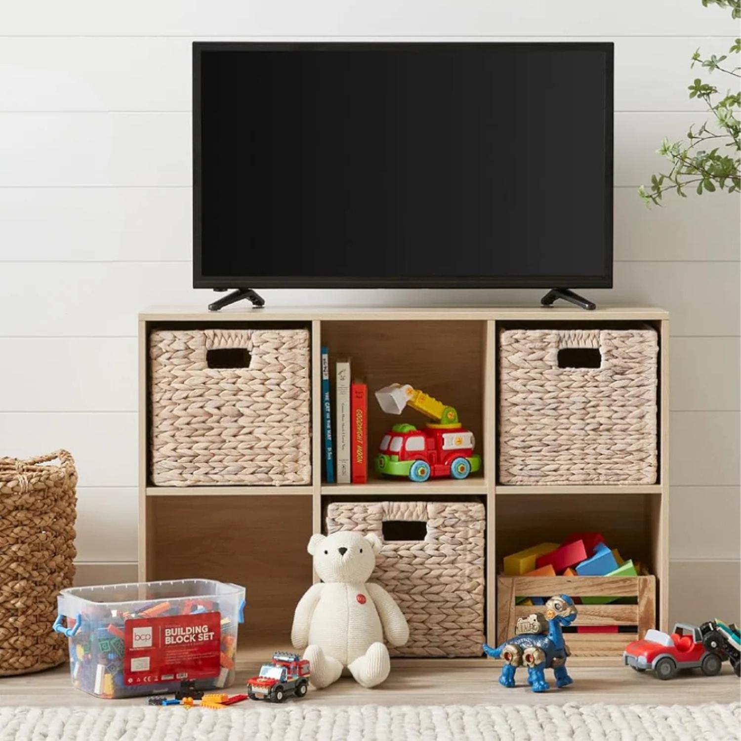 MUEBLE ORGANIZADOR PASCO NATURAL | CON CANASTOS DE MIMBRE - 2