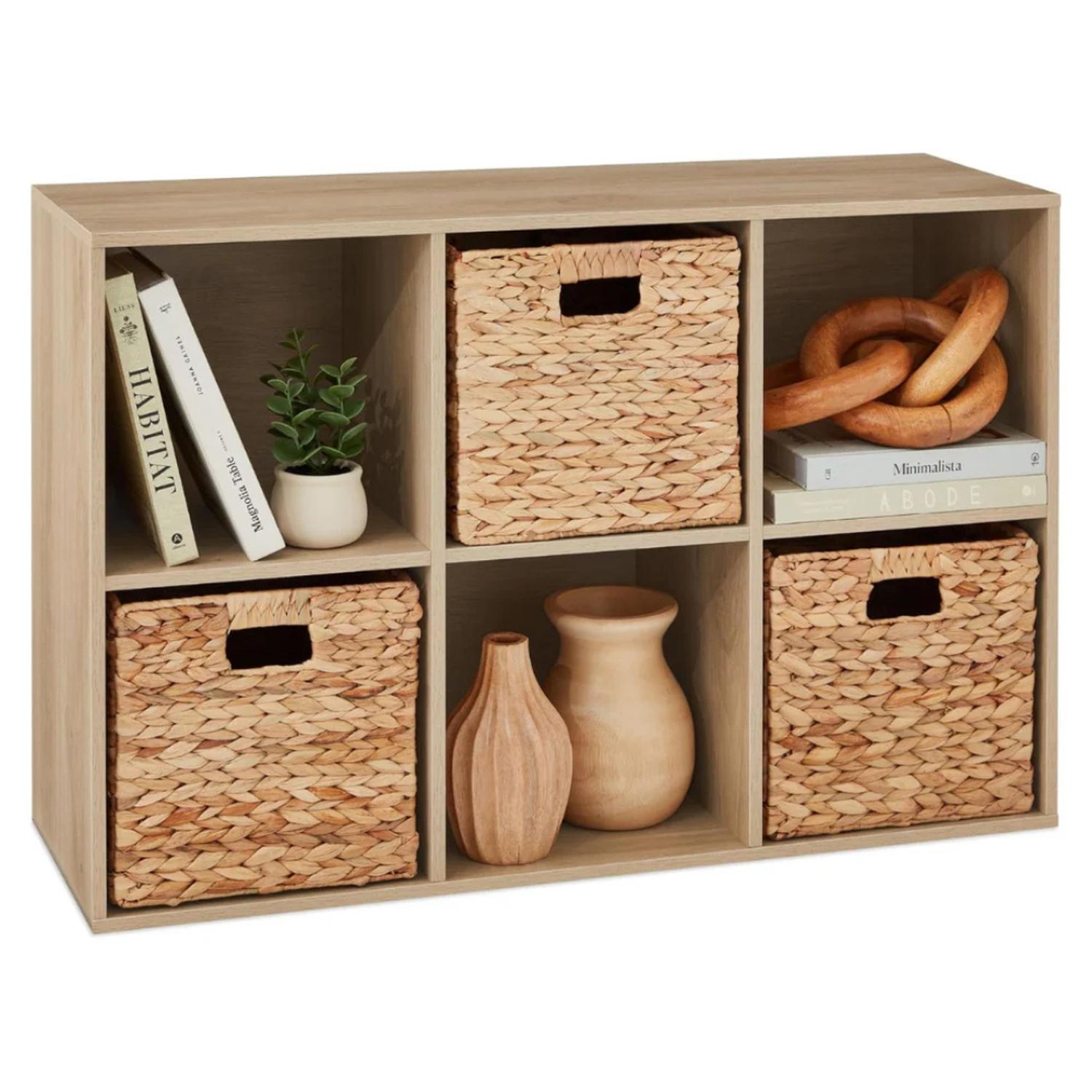 MUEBLE ORGANIZADOR PASCO NATURAL | CON CANASTOS DE MIMBRE - 4