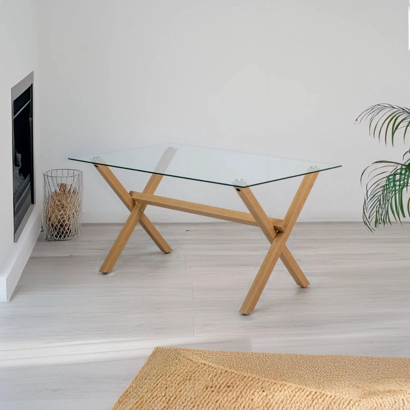 MESA RECTANGULAR XINIA 130X80 CM | VIDRIO TEMPLADO - 6