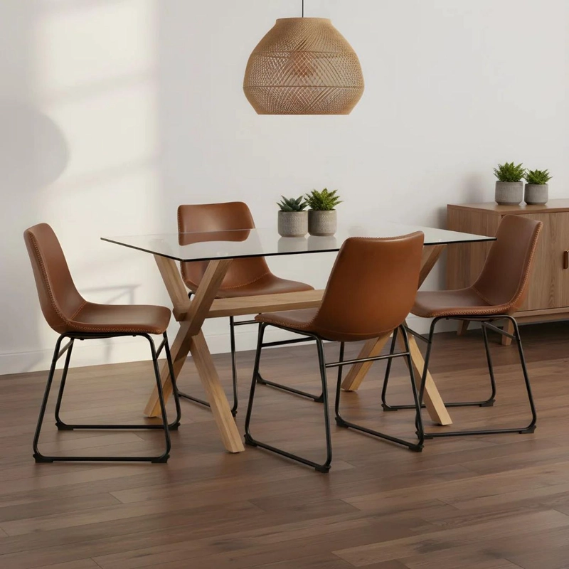 COMEDOR MESA XINIA 130X80 + 4 SILLAS TOSCANA - 3