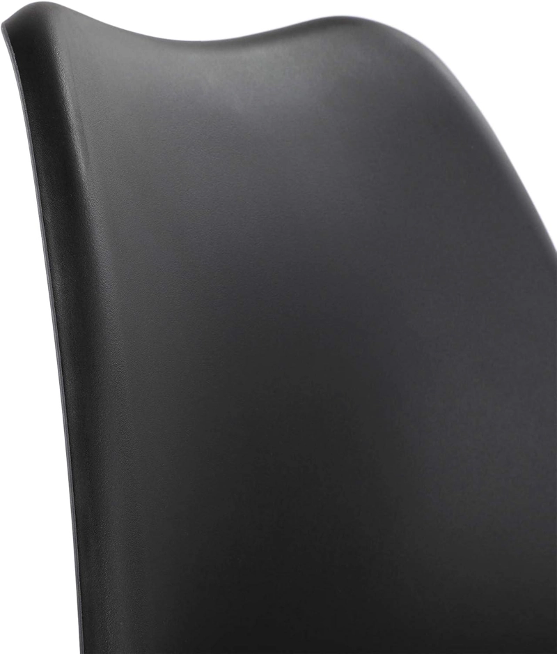 COMEDOR MESA TULIP REDONDA 80CM BLANCA + 4 SILLAS TULIP NEGRO - 3