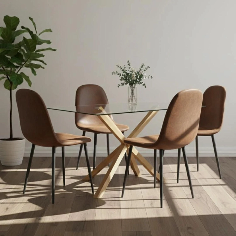 COMEDOR MESA RECTANGULAR GRETA 140X90 + 4 SILLAS ISIDORA - 1