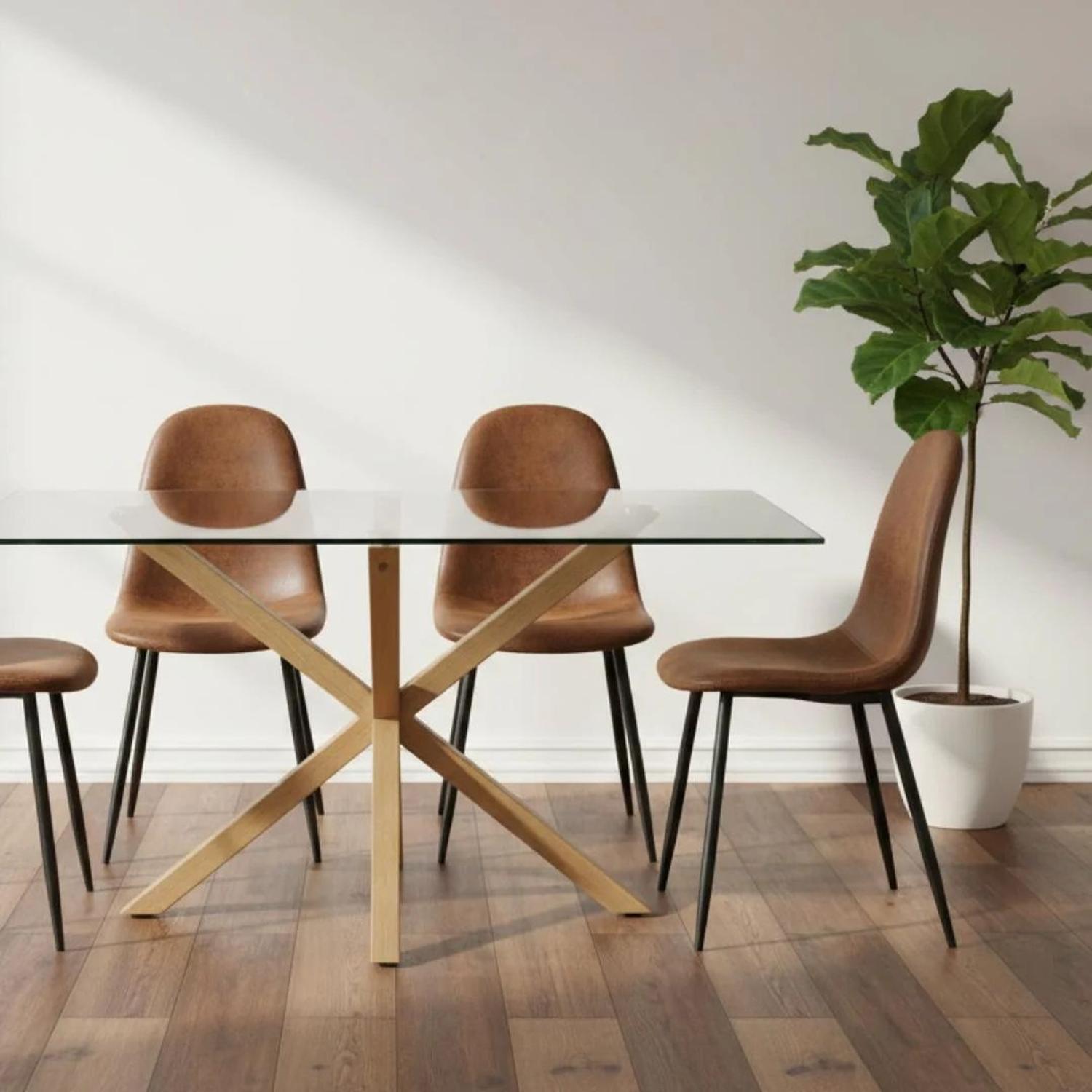 COMEDOR MESA RECTANGULAR GRETA 140X90 + 4 SILLAS ISIDORA - 2