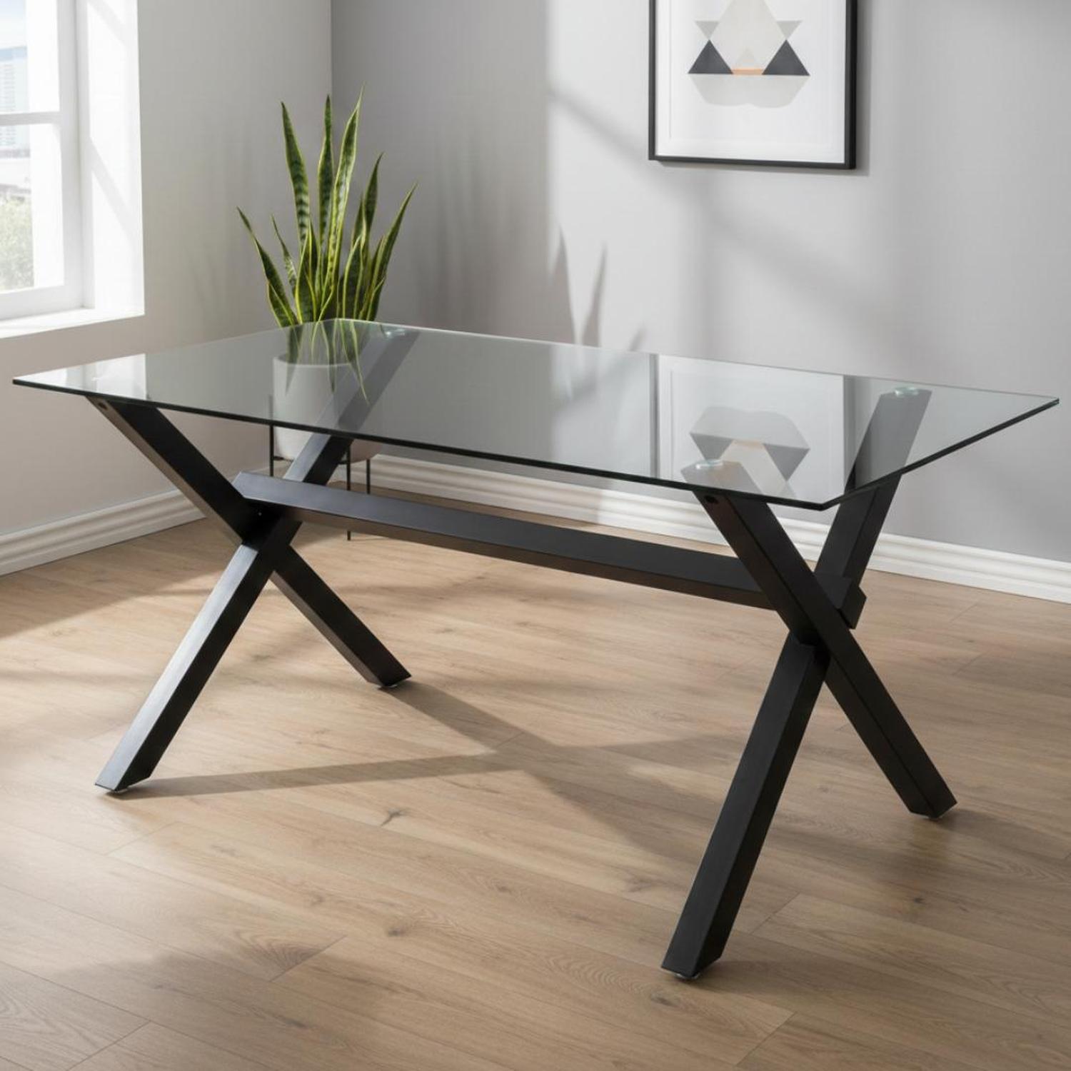 MESA RECTANGULAR XINIA 160X90 CM | METAL NEGRO - 4