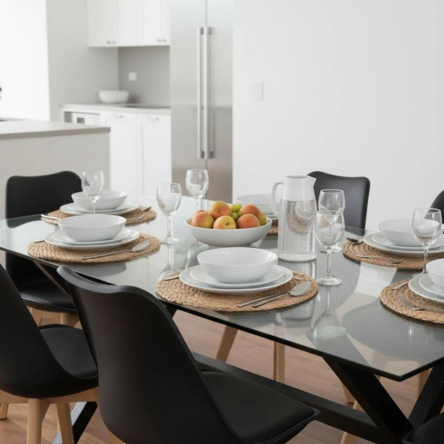 COMEDOR MESA XINIA NEGRO 130X80 CM + 4 SILLAS TULIP NEGRO - 3