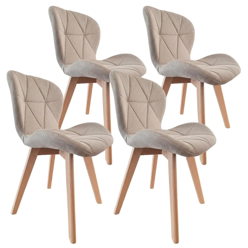 PACK 4 SILLON RUBIK BEIGE | LINO & MADERA - 1