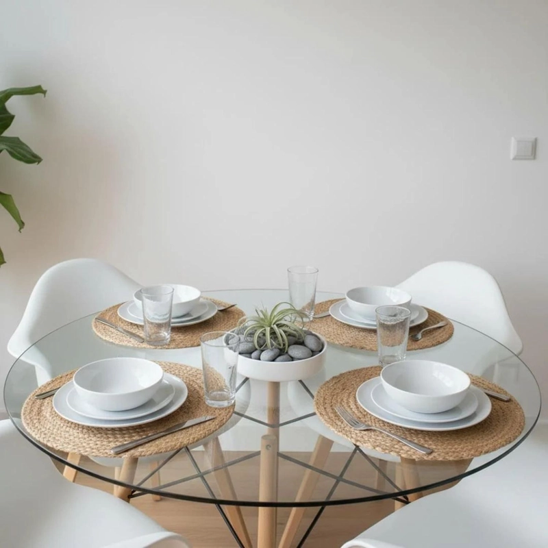 COMEDOR MESA REDONDA ELIDA 80CM + 4 BUTACA MONEE BLANCA - 4
