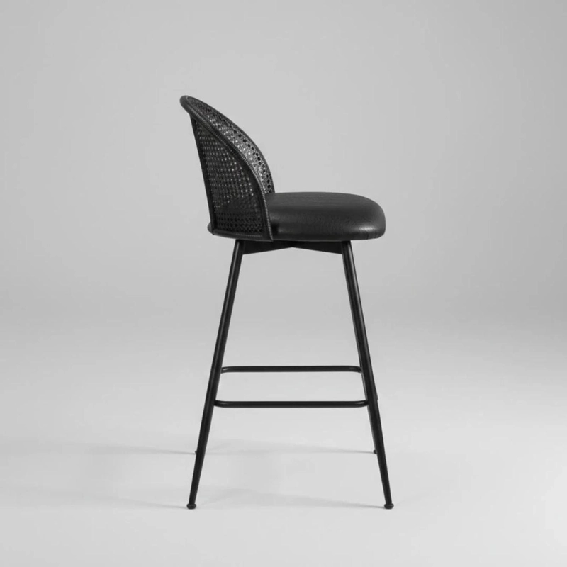 PACK 2 TABURETE BAR CAROLLA NEGRO 62 CM | ASIENTO GIRATORIO 360° - 3