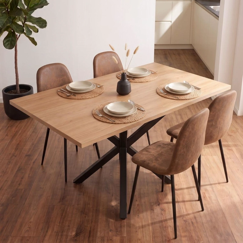 COMEDOR MESA GRETA WOOD 140X90 | PATA NEGRA + 4 SILLA ISIDORA - 4