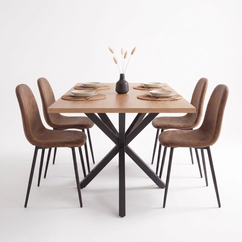 COMEDOR MESA GRETA WOOD 140X90 | PATA NEGRA + 4 SILLA ISIDORA - 6