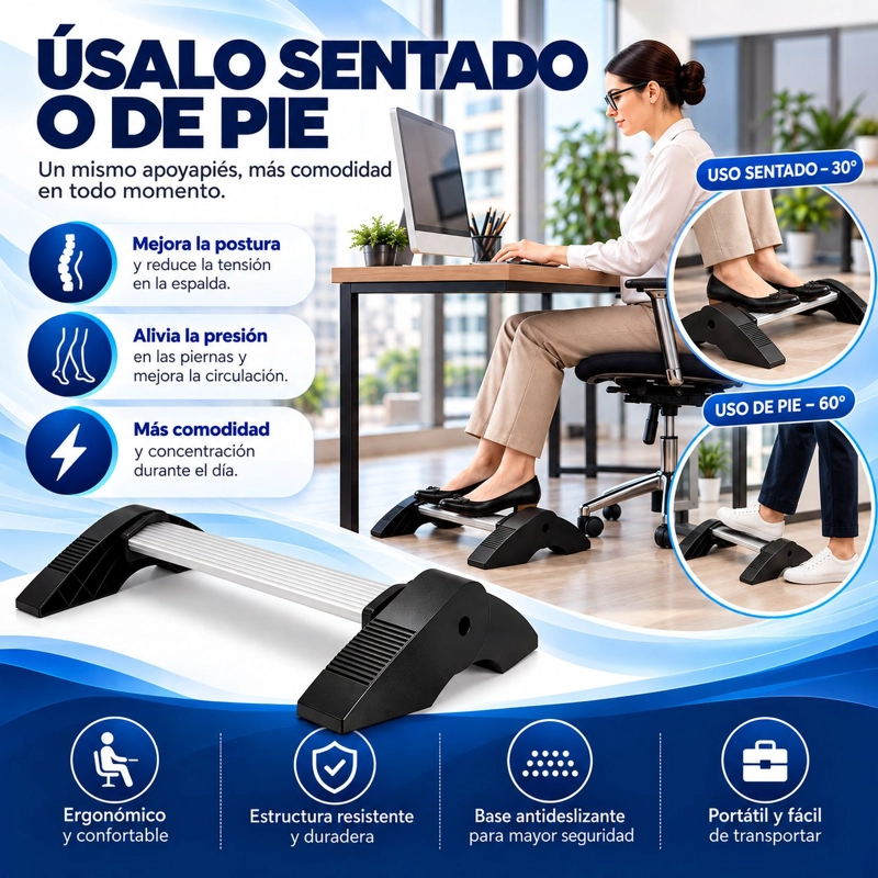 APOYAPIÉS AIDATA FR1040 METAL NEGRO STANDING ALUMINUM - 4