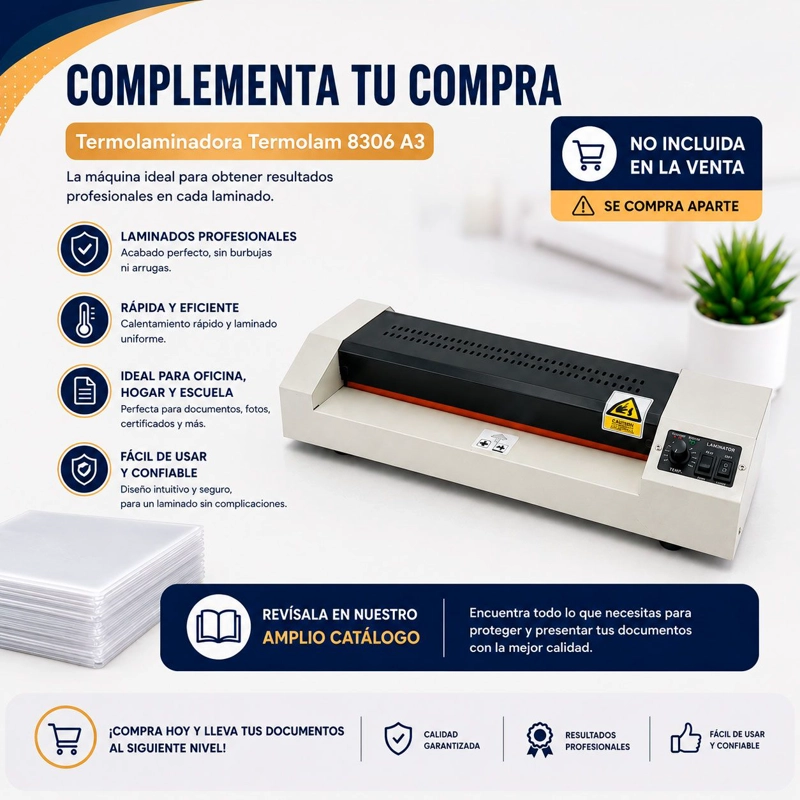 LAMINAS TERMOLAMINADO CARTA 100 MIC TERMOLAM - 4