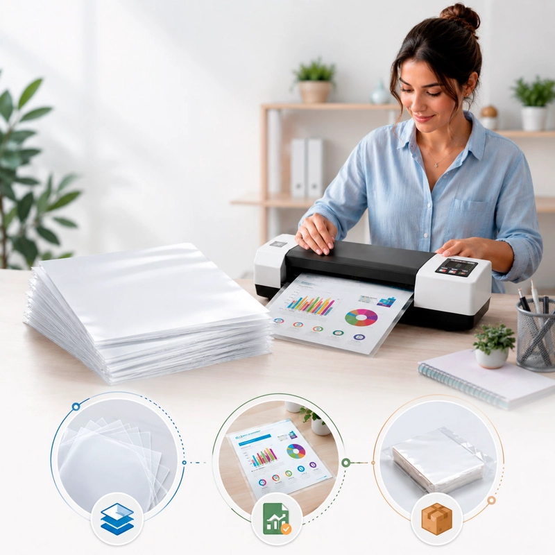 Láminas para Plastificar Doble Carta 125 Micrones - 100 Unidades - 1