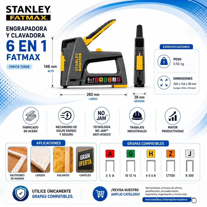 ENGRAPADORA Y CLAVADORA 6 EN 1 FATMAX - MODELO FMHT6 70868 - 2