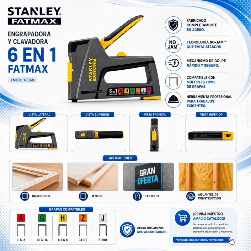 ENGRAPADORA Y CLAVADORA 6 EN 1 FATMAX - MODELO FMHT6 70868 - 3