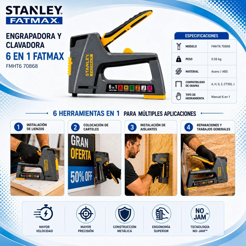 ENGRAPADORA Y CLAVADORA 6 EN 1 FATMAX - MODELO FMHT6 70868 - 5
