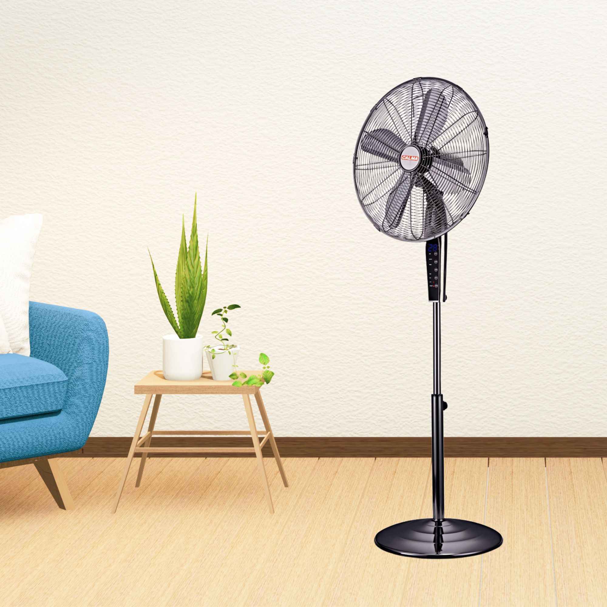 VENTILADOR CALMA CPE GUN METAL 70 WATTS PEDESTAL 18' MODELO - 6