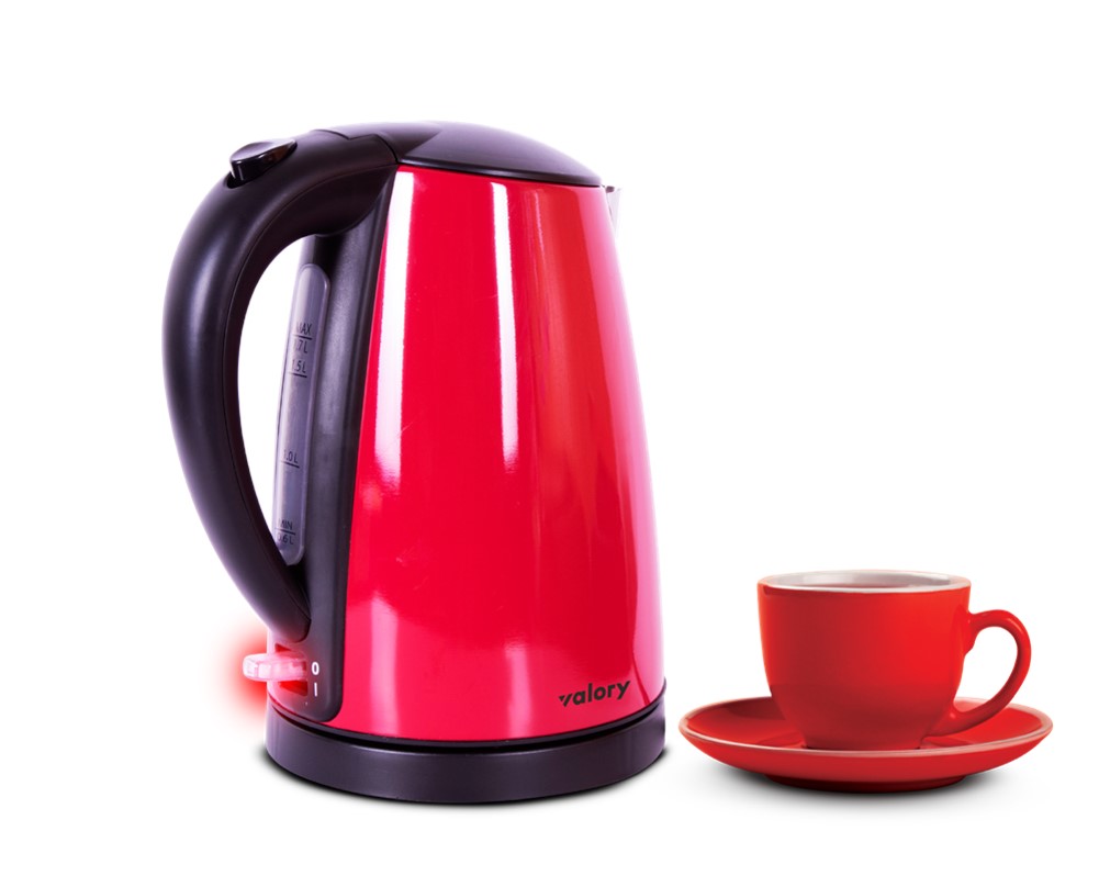 HERVIDOR VALORY 1.7 LTS VK 1000 VK1000 INOX ROJO - 1