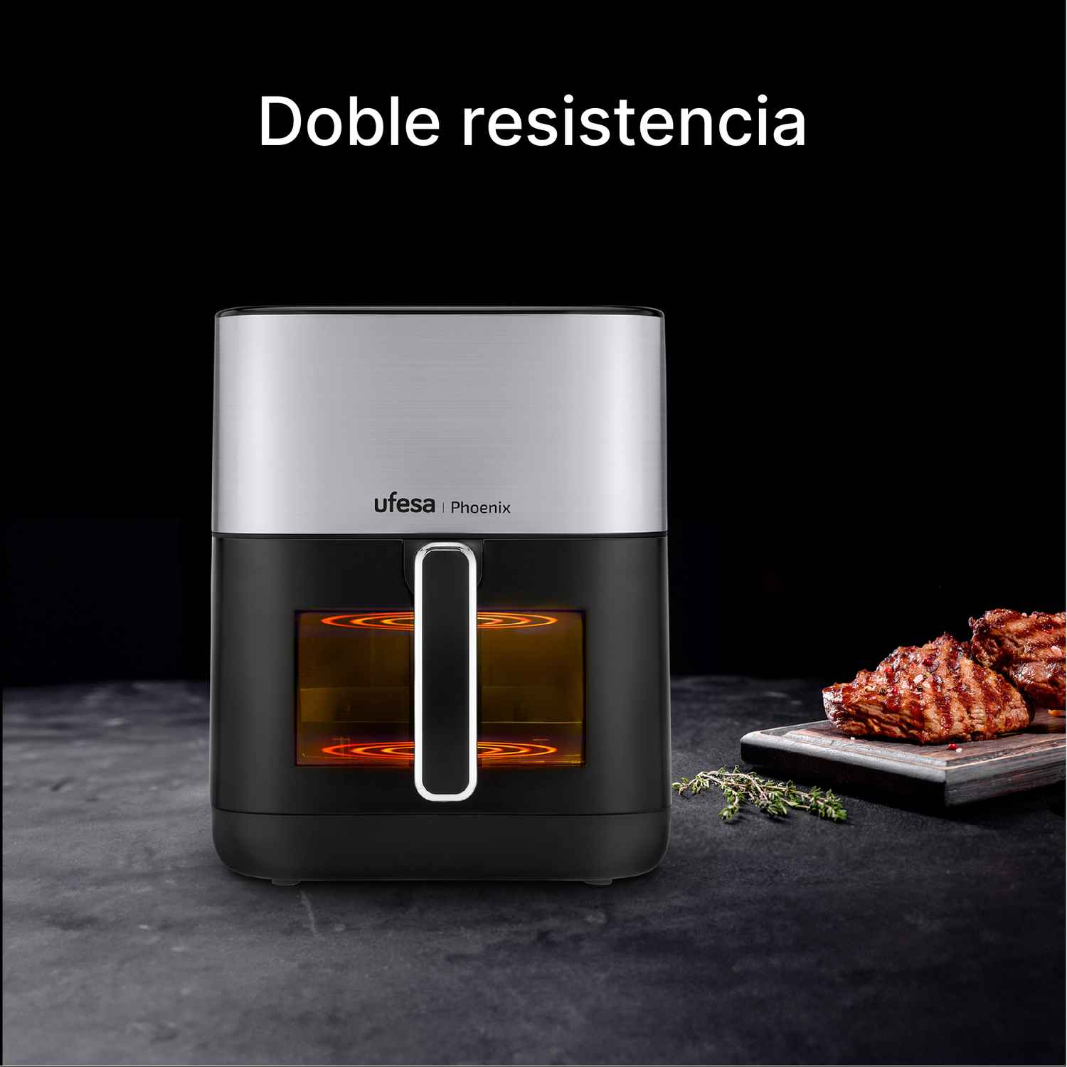 FREIDORA DE AIRE DIGITAL UFESA PHOENIX 6 L CON VAPOR Y DOBLE RESISTENCIA - 7