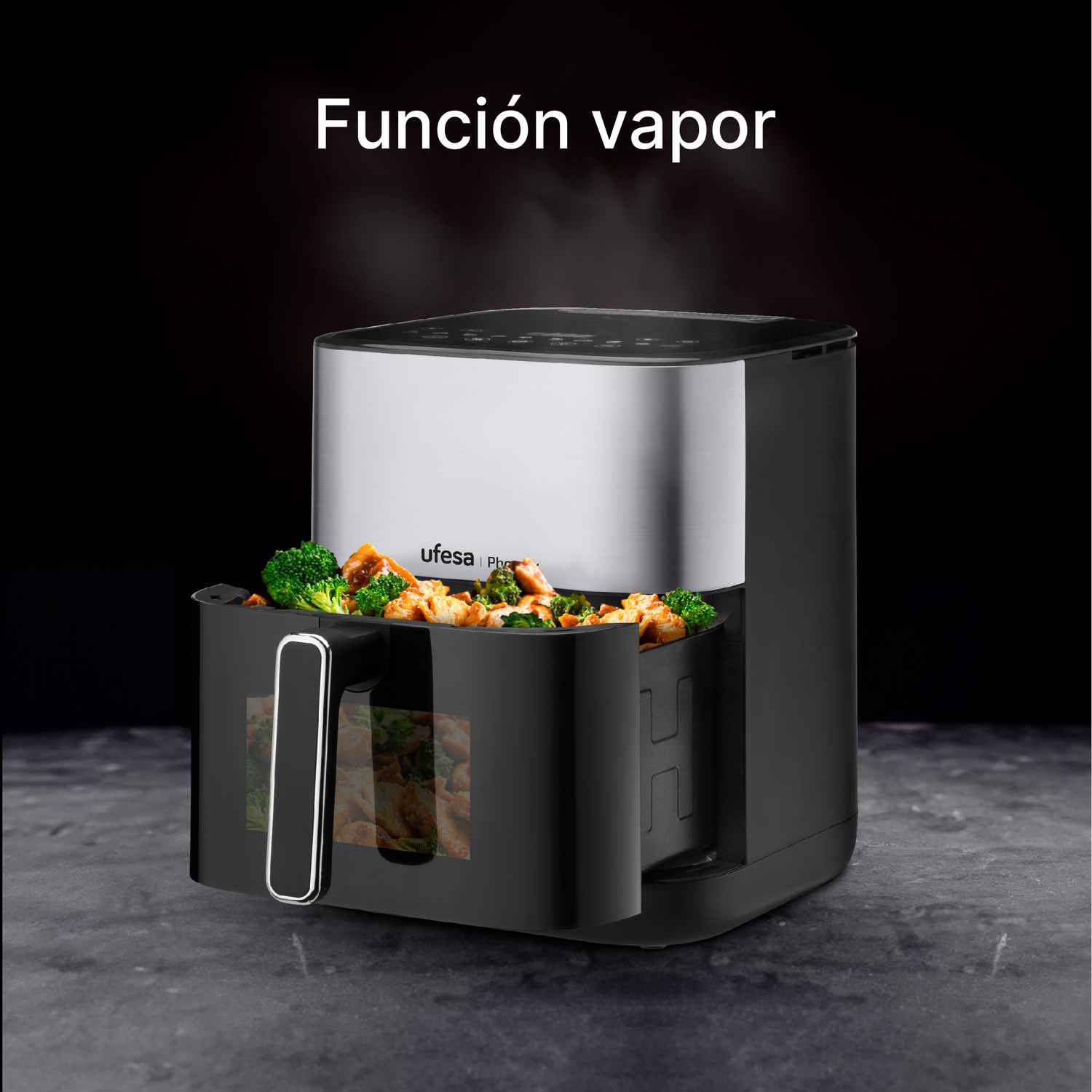 FREIDORA DE AIRE DIGITAL UFESA PHOENIX 6 L CON VAPOR Y DOBLE RESISTENCIA - 9