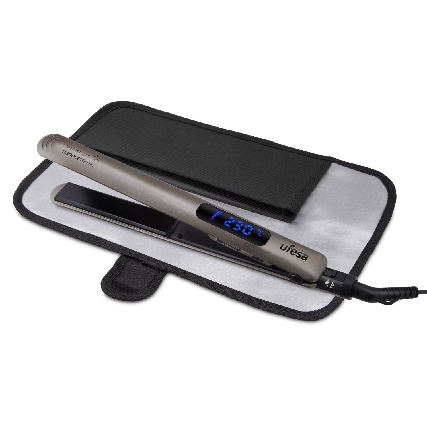 PLANCHA DE PELO DE NANO CERAMICA UFESA PP5500 VELVET PRO - 4