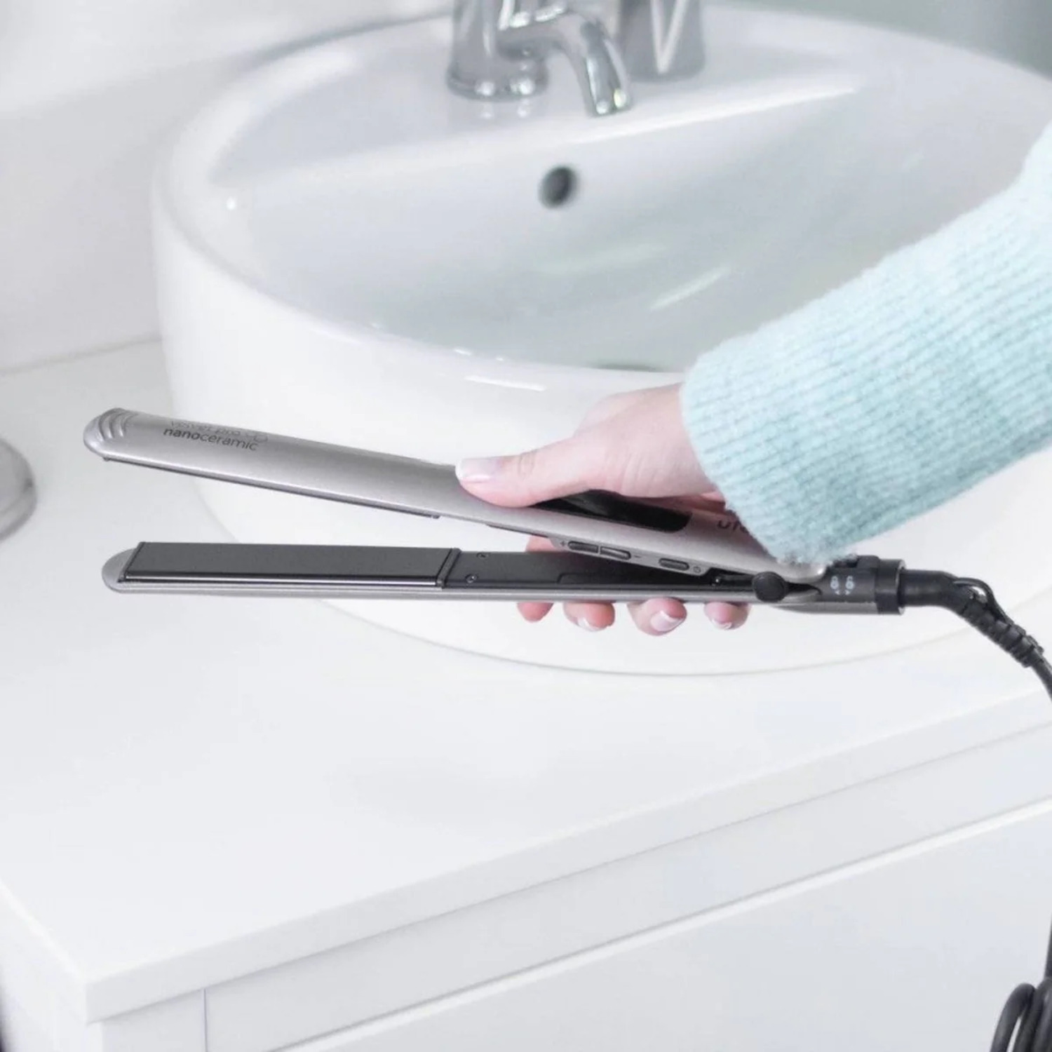 PLANCHA DE PELO DE NANO CERAMICA UFESA PP5500 VELVET PRO - 9