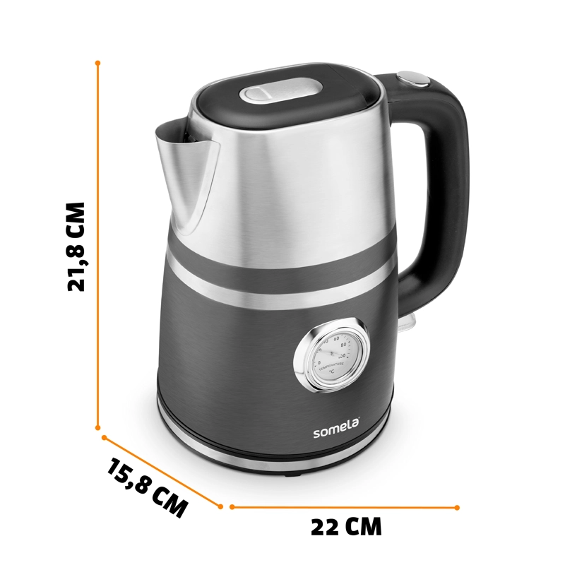 HERVIDOR SOMELA HE1600 PRECISION NEGRO 1.7 LTS - 4