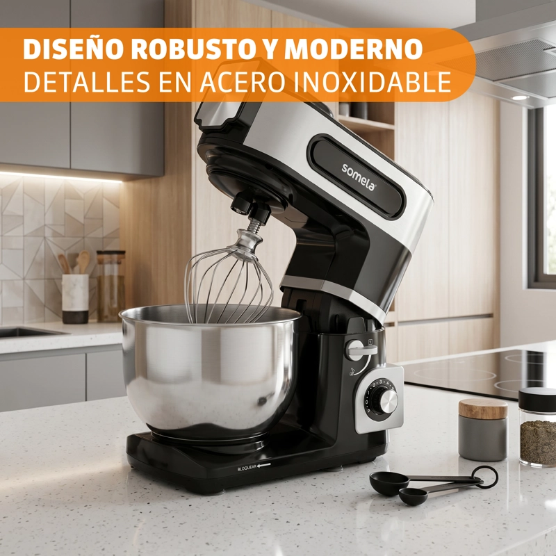 BATIDORA PEDESTAL SOMELA SERIE BERRY MIXER KM3200 NEGRO - 3