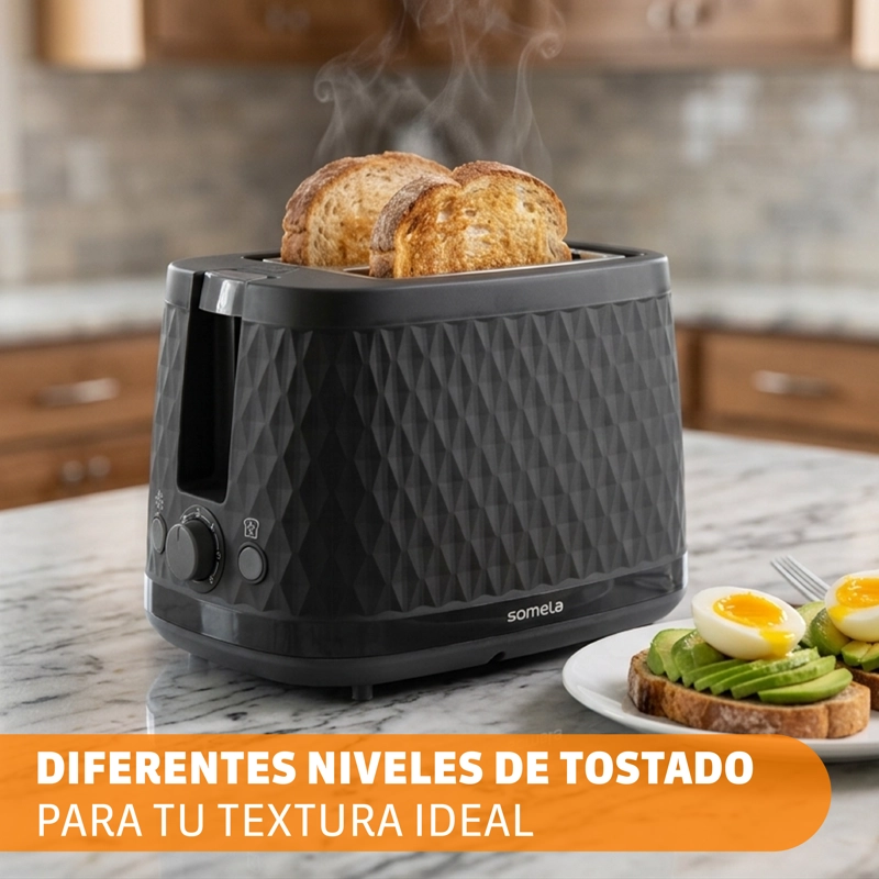TOSTADOR SOMELA TO720 NEGRO - 900 W - 2