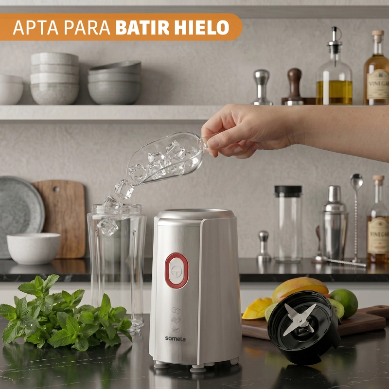LICUADORA PERSONAL SOMELA PB260 NUTRIEXPERT BLANCO 0,6 LTS – 500 W - 5