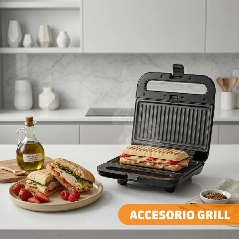 SANDWICHERA SOMELA SG3000 3 EN 1 NEGRO – 850 W - 5