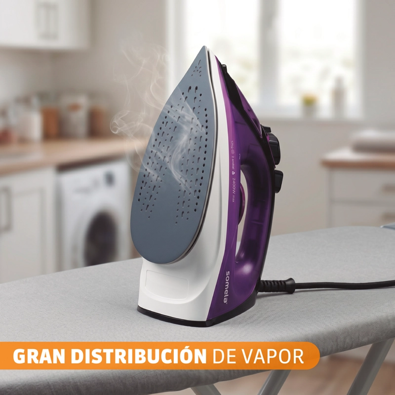 PLANCHA DE VAPOR SOMELA SIR2400 VIOLET MORADO – 2400 W - 3