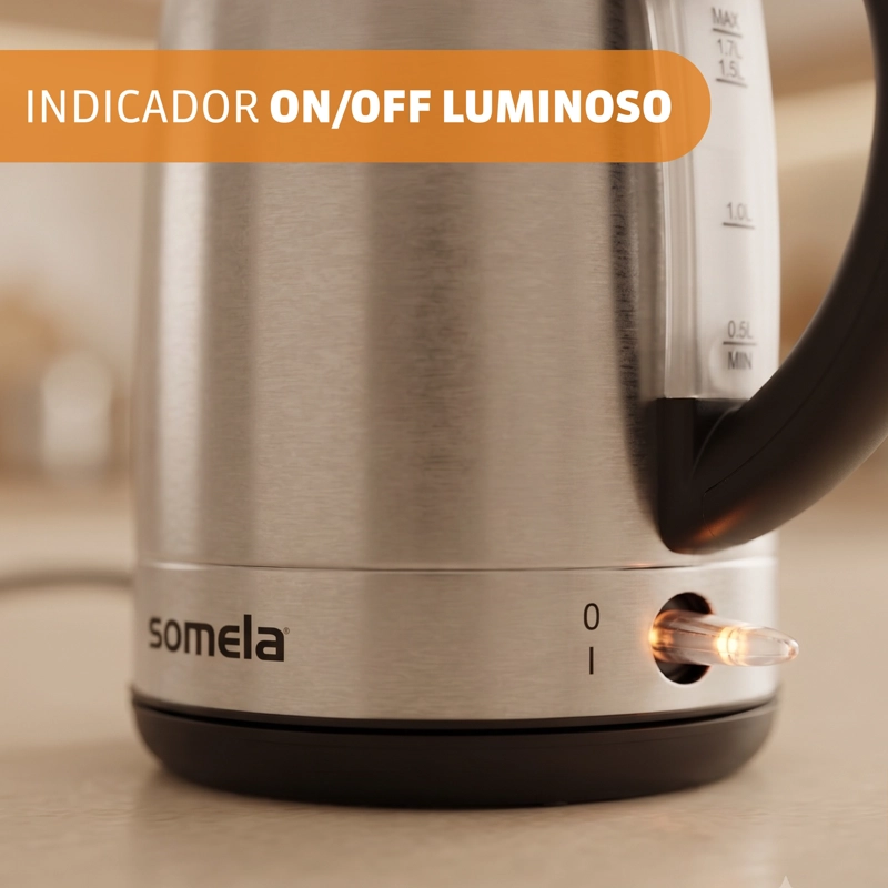 HERVIDOR SOMELA HE1725 INOXBOIL  GRIS 1,7 LTS - 2200 W - 4