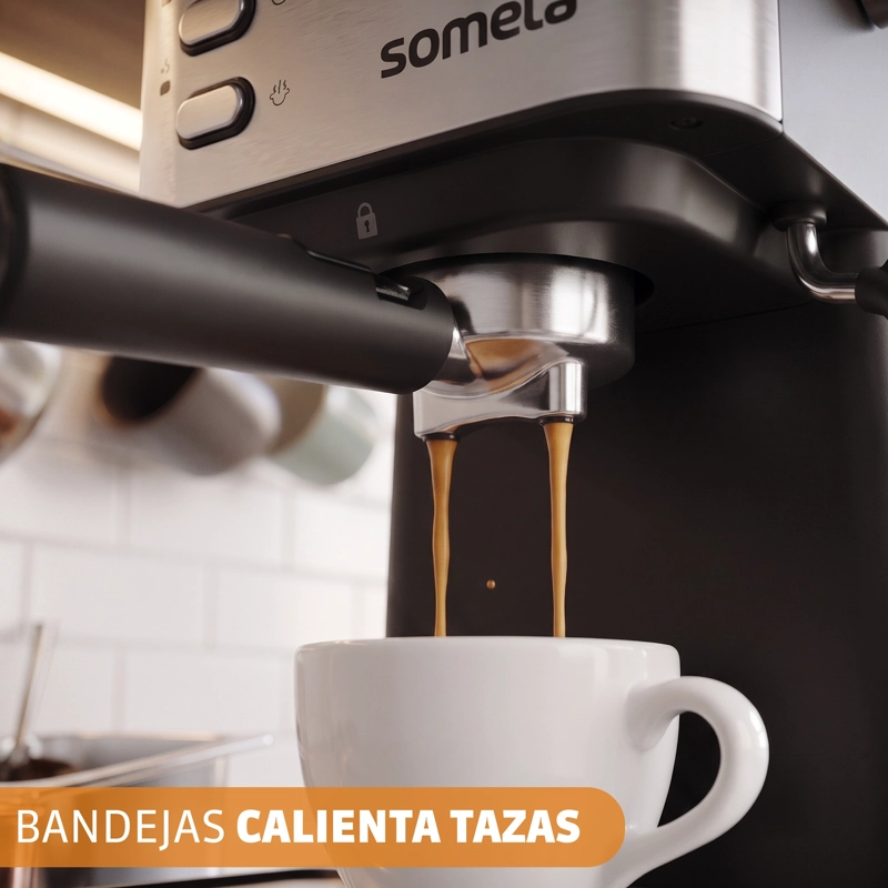 CAFETERA EXPRESSO SOMELA CAPRESSO CAPS GRIS 1,5 LTS – 1050 W - 2