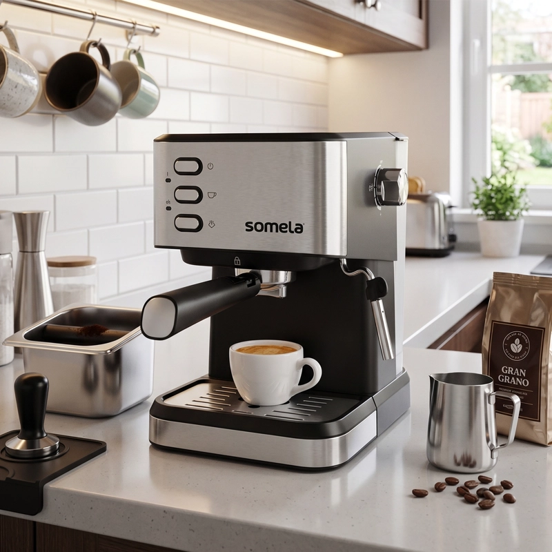 CAFETERA EXPRESSO SOMELA CAPRESSO CAPS GRIS 1,5 LTS – 1050 W - 6
