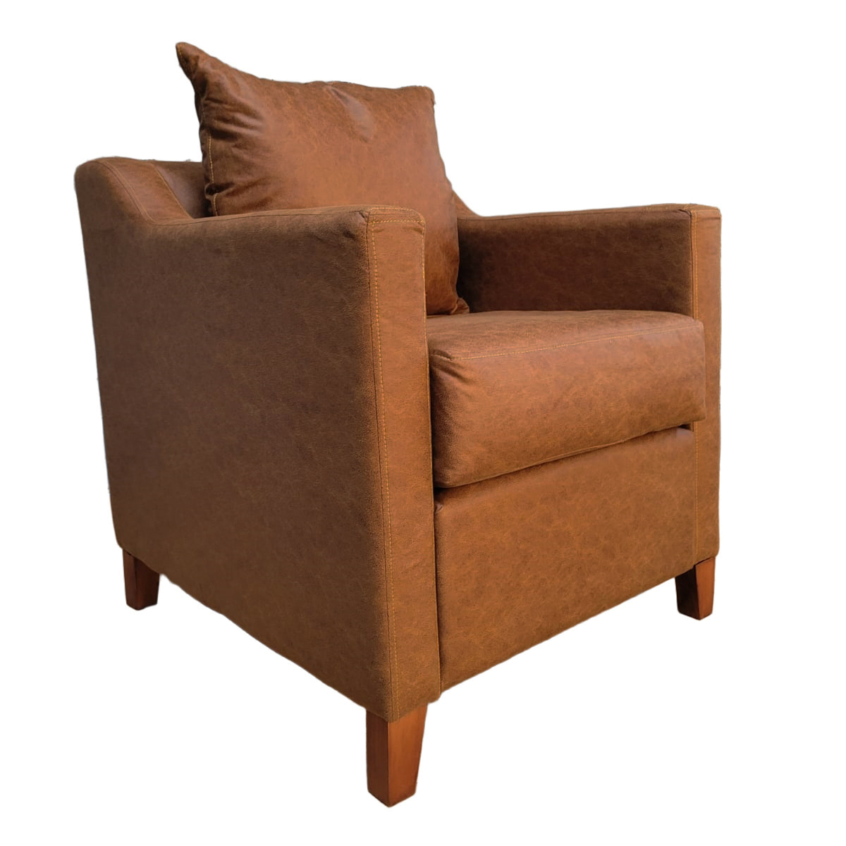 SOFA 1 CUERPO EN COLOR CAFE GAMUZA DKORA MODELO ARES - 2