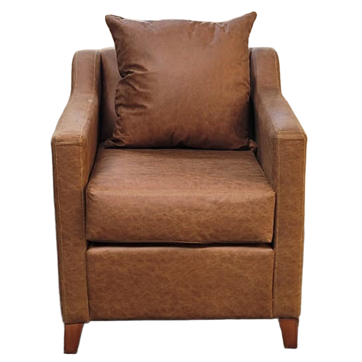 SOFA 1 CUERPO EN COLOR CAFE GAMUZA DKORA MODELO ARES - 4