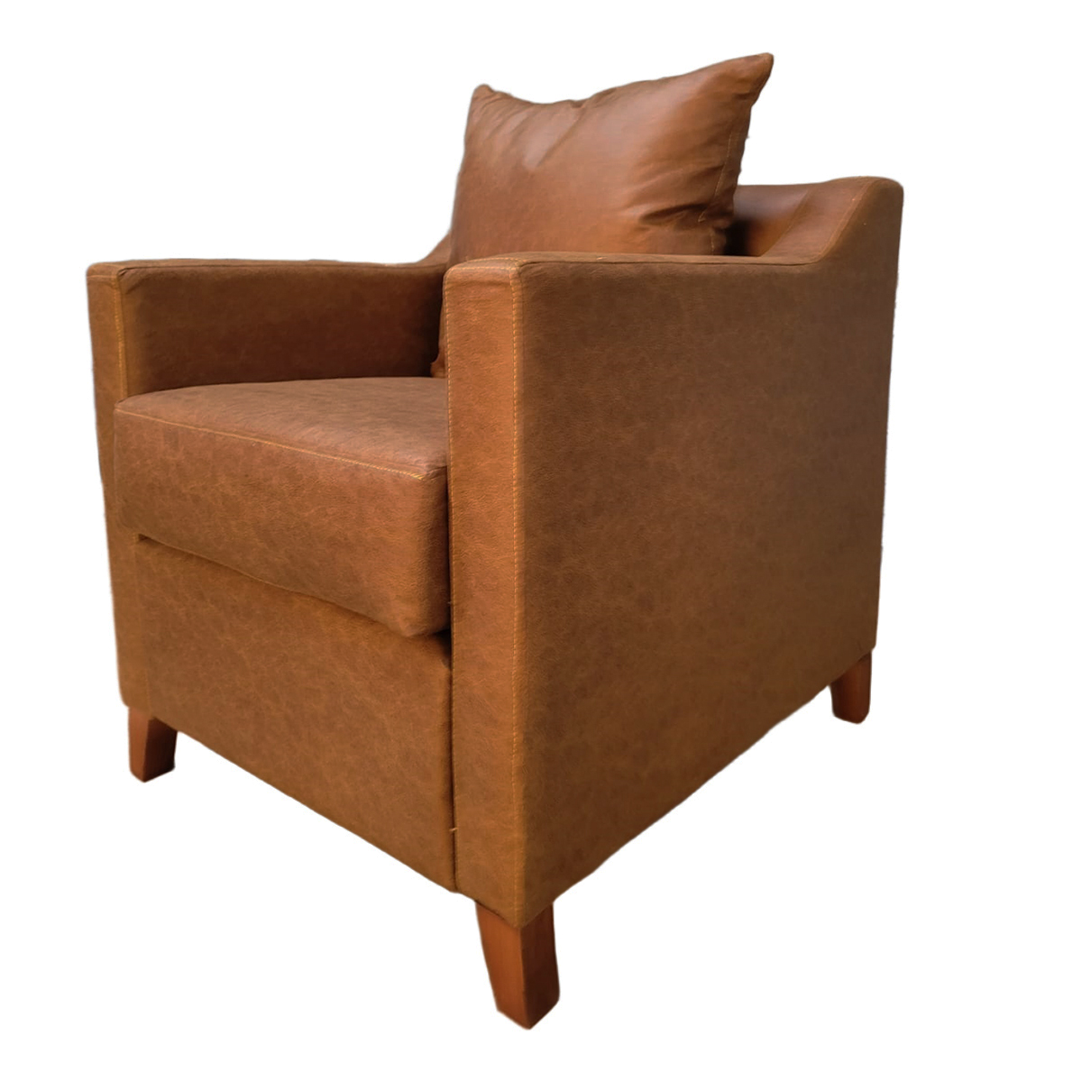 SOFA 1 CUERPO EN COLOR CAFE GAMUZA DKORA MODELO ARES - 5
