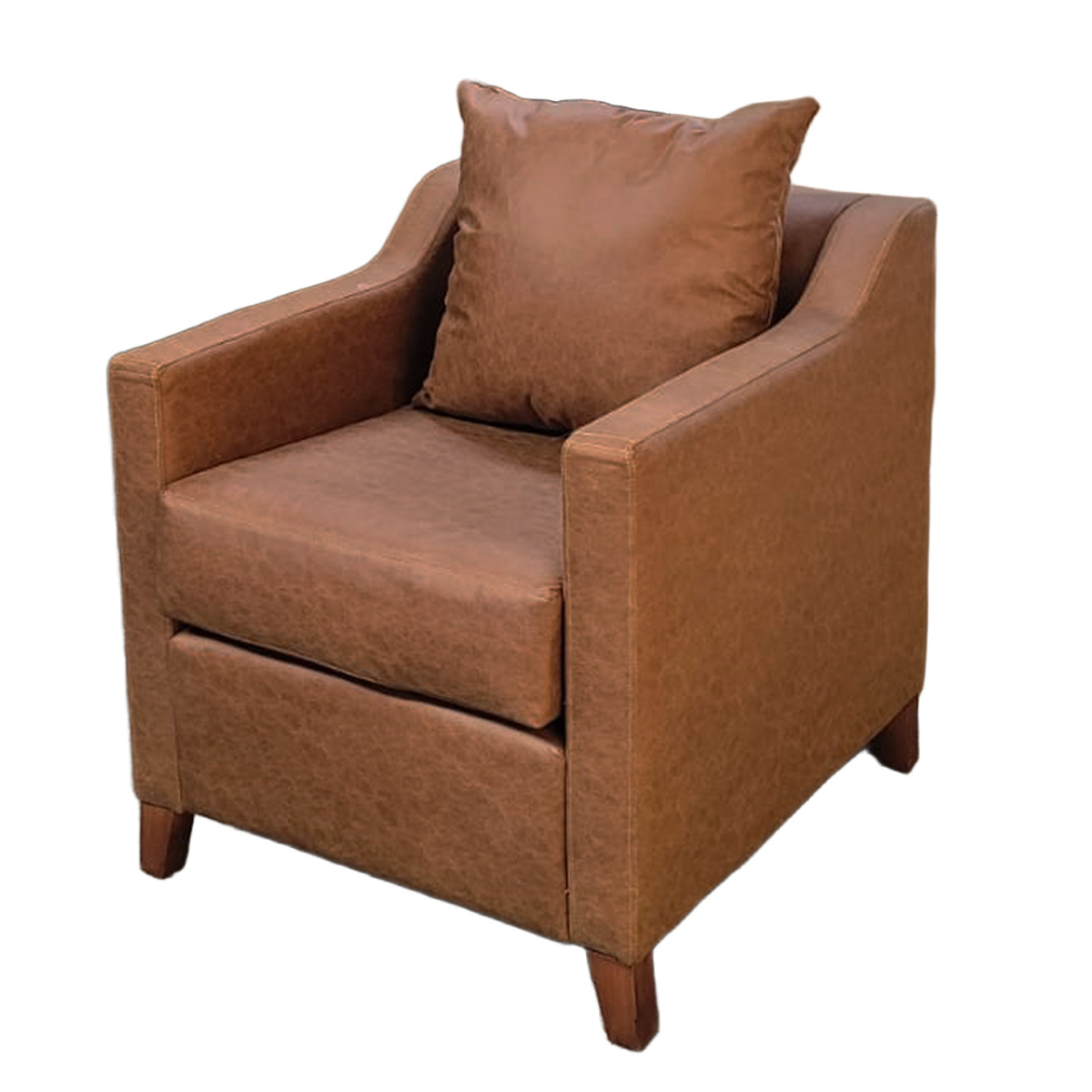 SOFA 1 CUERPO EN COLOR CAFE GAMUZA DKORA MODELO ARES - 6