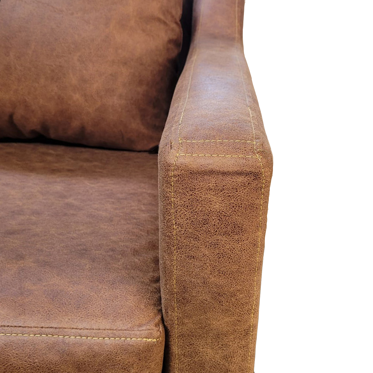 SOFA 1 CUERPO EN COLOR CAFE GAMUZA DKORA MODELO ARES - 8